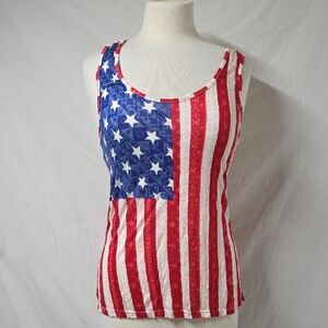 Rue21 Patriotic Red and Blue Women's Tank Top Small